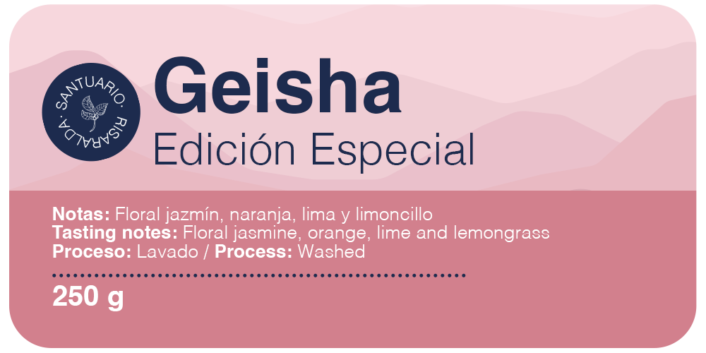 Edición Especial Geisha Buona Vita Café - proceso lavado, notas de jazmín, naranja y limoncillo