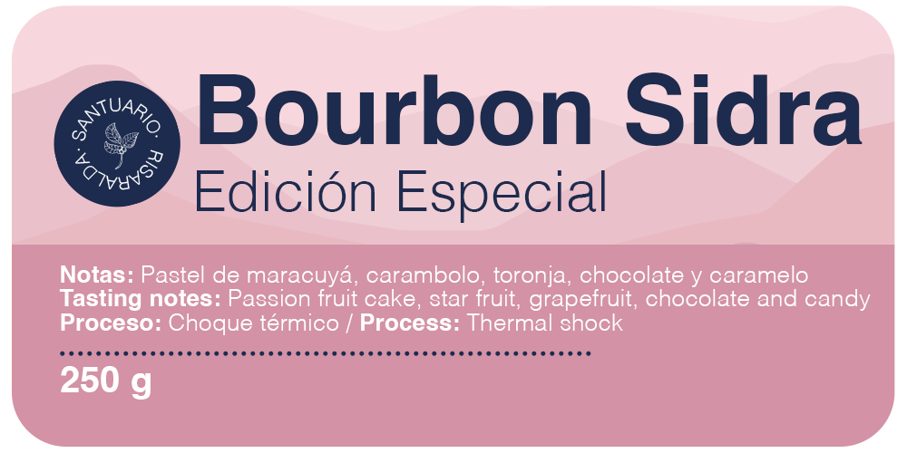 Edición Especial Bourbon Sidra Buona Vita Café - proceso choque térmico, notas de maracuyá y chocolate