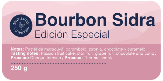 Edición Especial Bourbon Sidra Buona Vita Café - proceso choque térmico, notas de maracuyá y chocolate